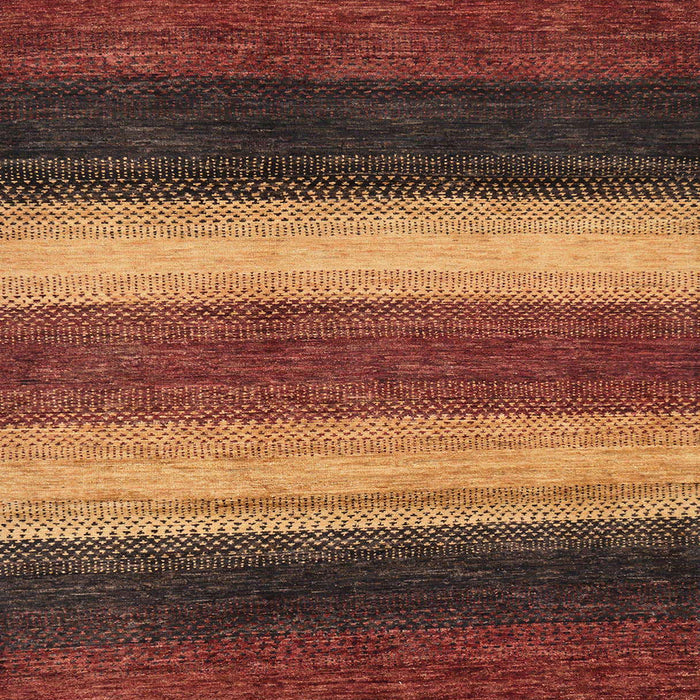 Square Abstract Saffron Red Modern Rug, abs235