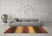 Machine Washable Abstract Brown Modern Rug in a Living Room,, wshabs235brn