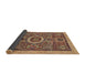 Sideview of Abstract Red Brown Modern Rug, abs2360