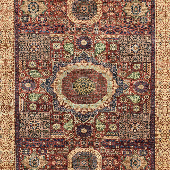 Abstract Red Brown Modern Rug, abs2360