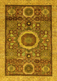 Abstract Yellow Modern Rug, abs2360yw