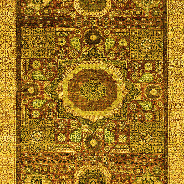 Abstract Yellow Modern Rug, abs2360yw