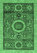 Machine Washable Abstract Emerald Green Modern Area Rugs, wshabs2360emgrn