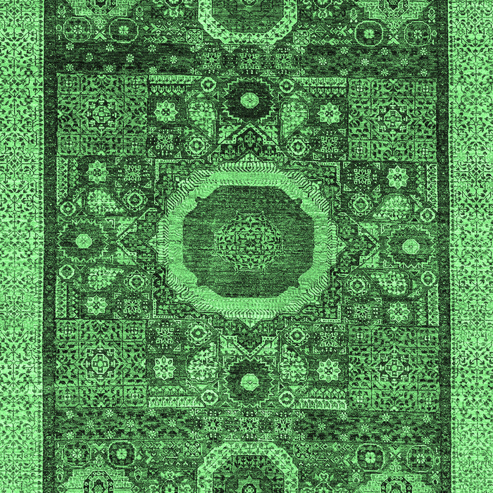 Machine Washable Abstract Emerald Green Modern Area Rugs, wshabs2360emgrn
