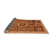 Sideview of Abstract Orange Modern Rug, abs2360org