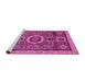 Sideview of Machine Washable Abstract Pink Modern Rug, wshabs2360pnk