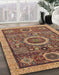 Abstract Red Brown Modern Rug in Family Room, abs2360