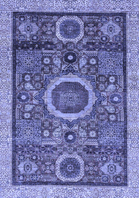 Abstract Blue Modern Rug, abs2360blu