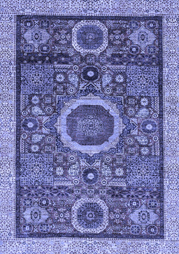 Abstract Blue Modern Rug, abs2360blu