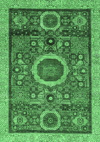 Abstract Emerald Green Modern Rug, abs2360emgrn