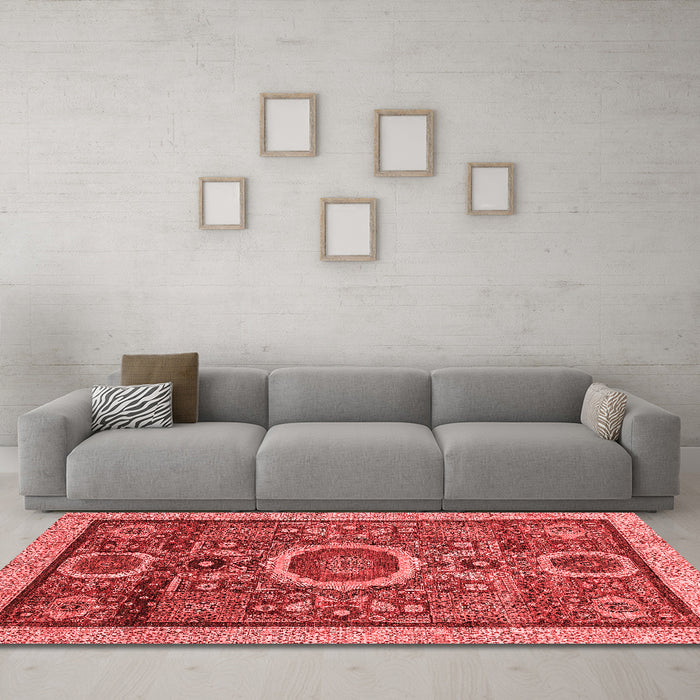 Modern Red Washable Rugs