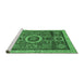 Sideview of Machine Washable Abstract Emerald Green Modern Area Rugs, wshabs2360emgrn