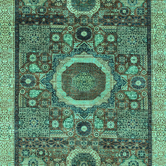 Machine Washable Abstract Turquoise Modern Area Rugs, wshabs2360turq