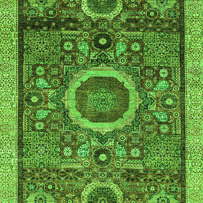 Machine Washable Abstract Green Modern Area Rugs, wshabs2360grn