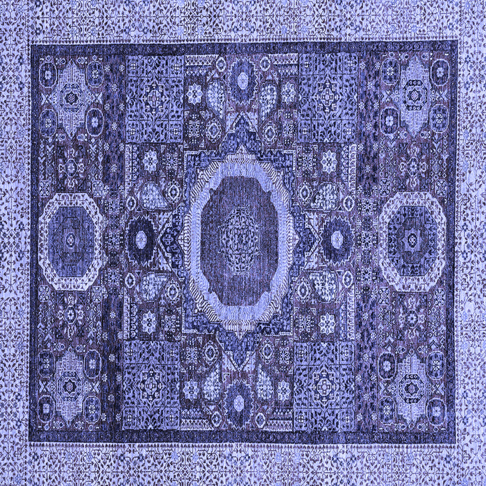 Square Abstract Blue Modern Rug, abs2360blu