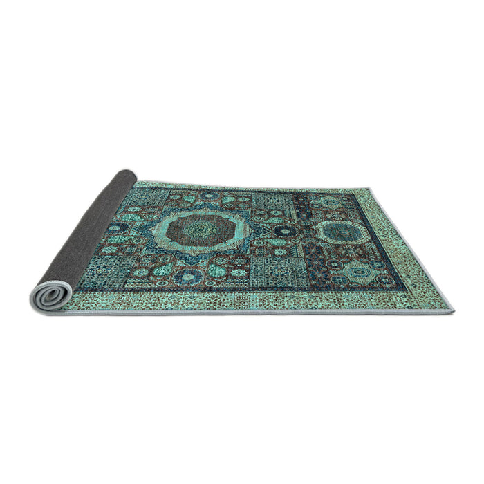 Sideview of Abstract Light Blue Modern Rug, abs2360lblu