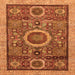 Square Abstract Orange Modern Rug, abs2360org