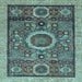 Square Abstract Light Blue Modern Rug, abs2360lblu