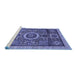 Sideview of Machine Washable Abstract Blue Modern Rug, wshabs2360blu