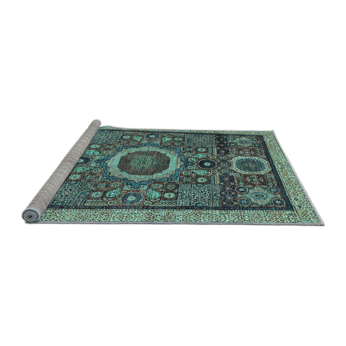 Sideview of Machine Washable Abstract Light Blue Modern Rug, wshabs2360lblu