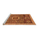 Sideview of Machine Washable Abstract Orange Modern Area Rugs, wshabs2360org