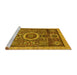 Sideview of Machine Washable Abstract Yellow Modern Rug, wshabs2360yw