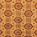 Square Machine Washable Abstract Orange Modern Area Rugs, wshabs2361org