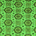 Square Machine Washable Abstract Green Modern Area Rugs, wshabs2361grn