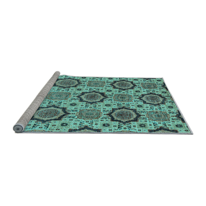 Sideview of Machine Washable Abstract Light Blue Modern Rug, wshabs2361lblu