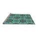 Sideview of Machine Washable Abstract Light Blue Modern Rug, wshabs2361lblu