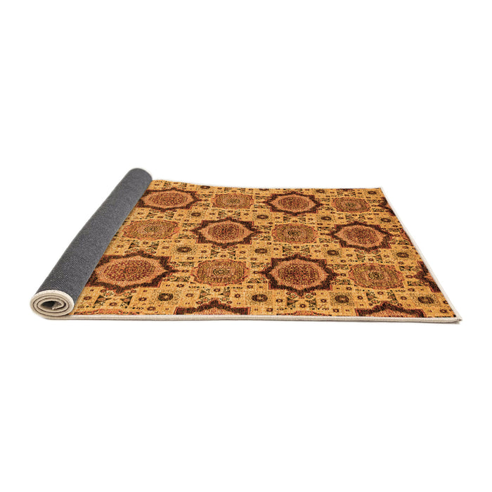 Sideview of Abstract Orange Modern Rug, abs2361org