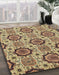 Machine Washable Abstract Dark Sienna Brown Rug in a Family Room, wshabs2361