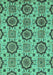 Abstract Turquoise Modern Rug, abs2361turq