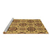 Sideview of Machine Washable Abstract Brown Modern Rug, wshabs2361brn