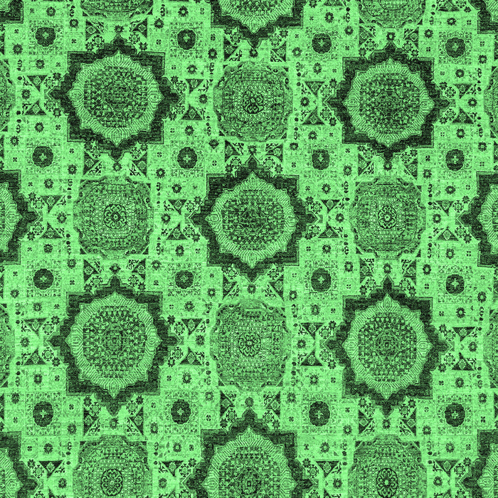 Machine Washable Abstract Emerald Green Modern Area Rugs, wshabs2361emgrn