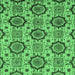 Square Machine Washable Abstract Emerald Green Modern Area Rugs, wshabs2361emgrn