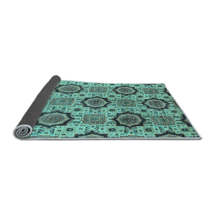 Sideview of Abstract Light Blue Modern Rug, abs2361lblu
