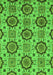 Machine Washable Abstract Green Modern Area Rugs, wshabs2361grn