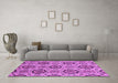 Machine Washable Abstract Purple Modern Area Rugs in a Living Room, wshabs2361pur