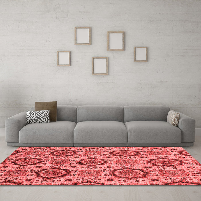 Modern Red Washable Rugs