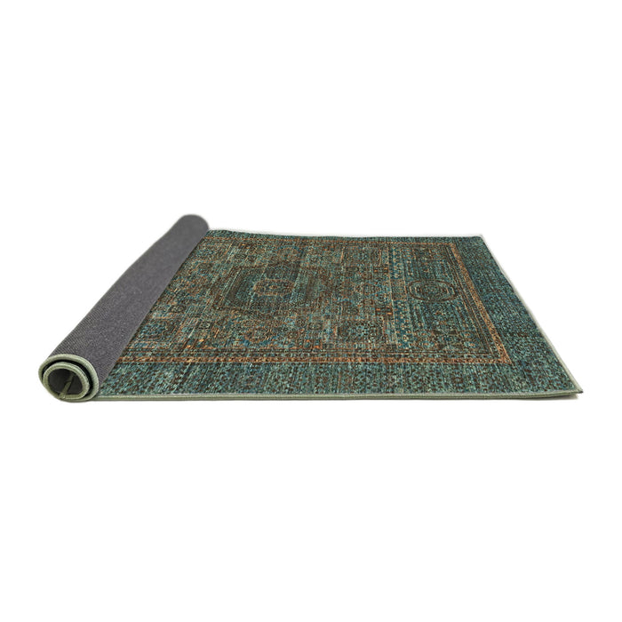 Sideview of Abstract Camouflage Green Modern Rug, abs2362