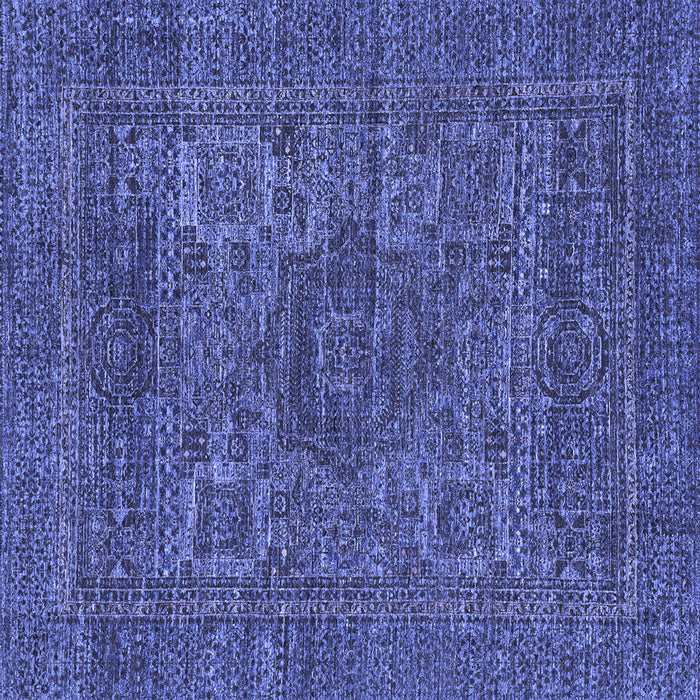 Square Machine Washable Abstract Blue Modern Rug, wshabs2362blu