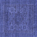 Square Machine Washable Abstract Blue Modern Rug, wshabs2362blu