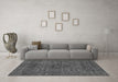 Machine Washable Abstract Gray Modern Rug in a Living Room,, wshabs2362gry