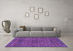 Machine Washable Abstract Purple Modern Area Rugs in a Living Room, wshabs2362pur