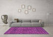 Machine Washable Abstract Pink Modern Rug in a Living Room, wshabs2362pnk