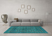 Machine Washable Abstract Light Blue Modern Rug in a Living Room, wshabs2362lblu