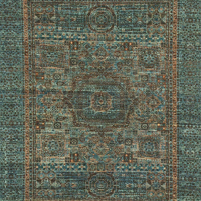 Machine Washable Abstract Camouflage Green Rug, wshabs2362