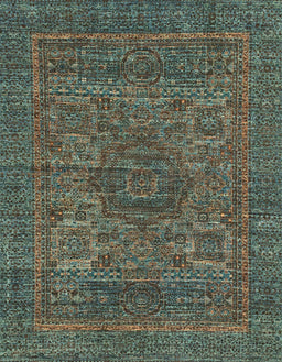 Abstract Camouflage Green Modern Rug, abs2362