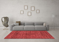 Machine Washable Abstract Red Modern Rug, wshabs2362red